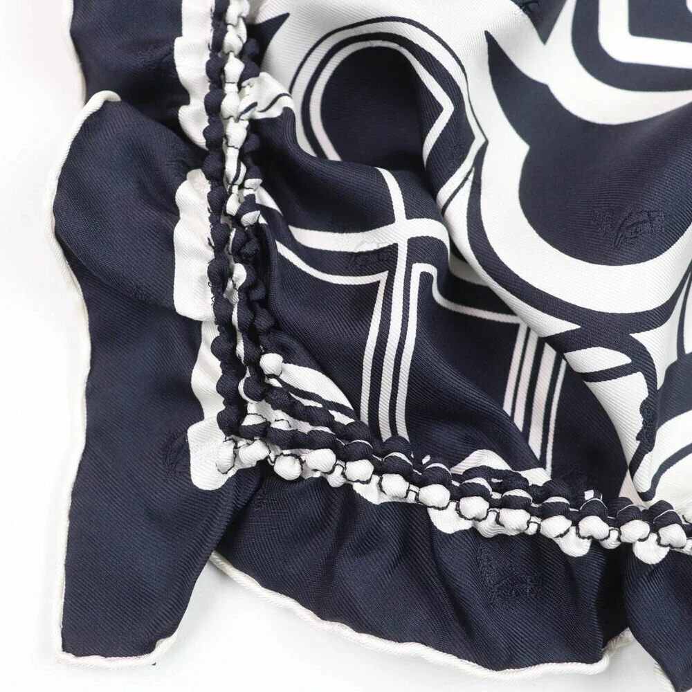 HERMES Blue Silk Scarf